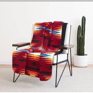 Pendleton Sherpa Fleece Throw Blanket Short Sands Red 50" x 70" New